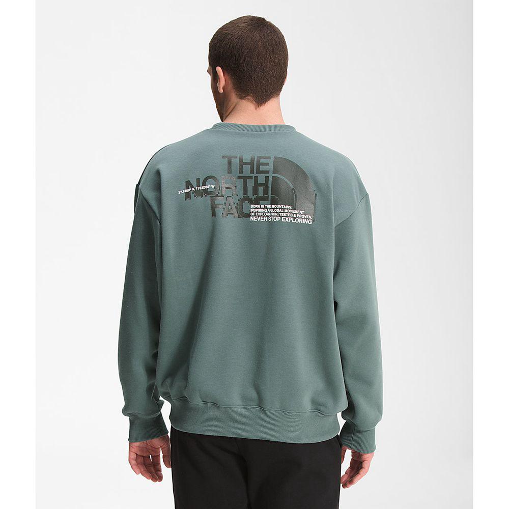 The North Face Coordinates Crew Ανδρικα Φούτερ - Πρασινο (HEBT40812)